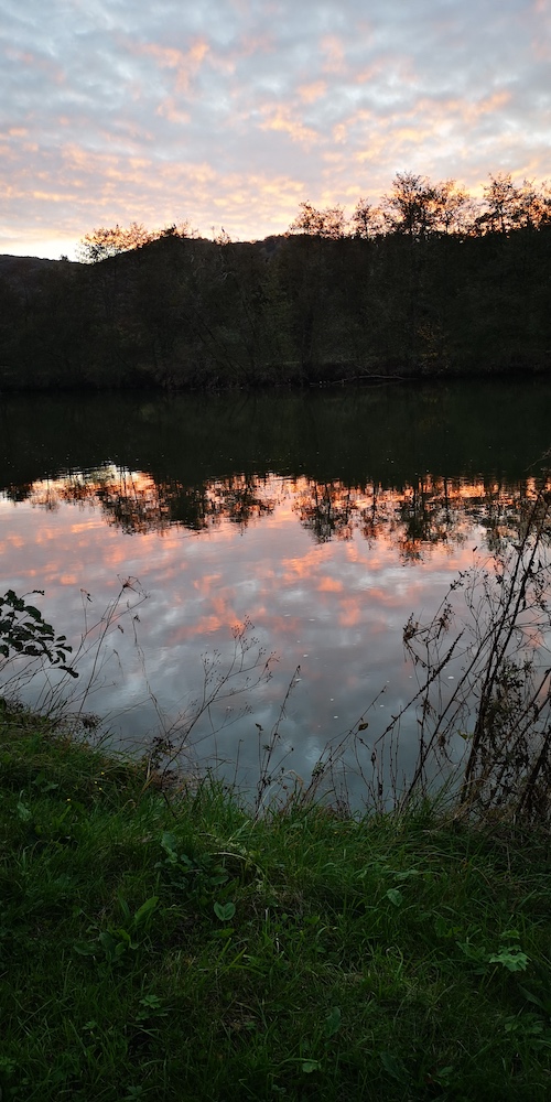 Coucher Soleil Reflet Rose